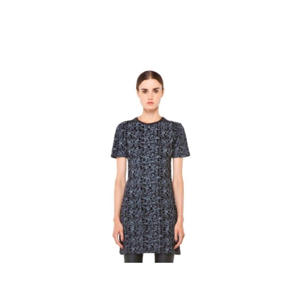 Theyskens' Theory Womans Abstract Casual Iknife Cherry Jersey Dress SZ XS